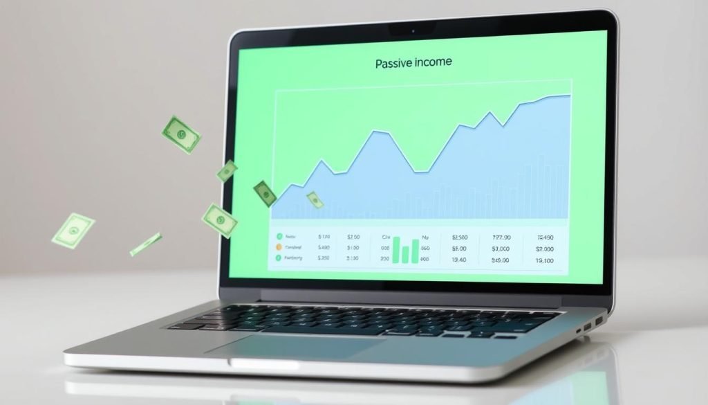 Concetto di reddito passivo per guadagnare soldi extra