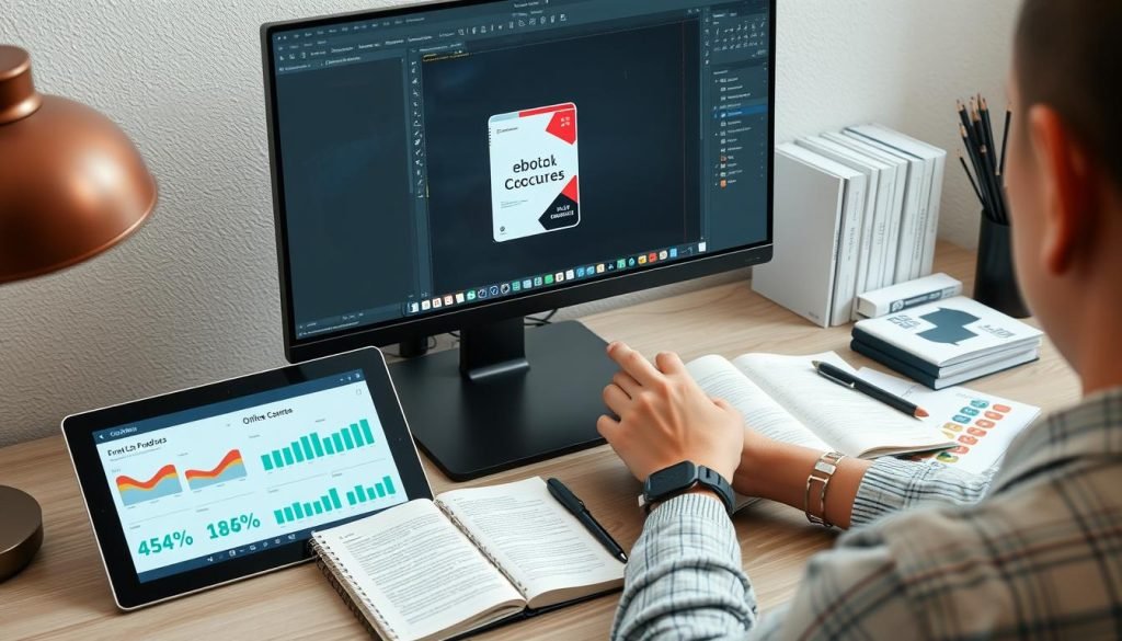 Persona che crea e vende prodotti digitali online