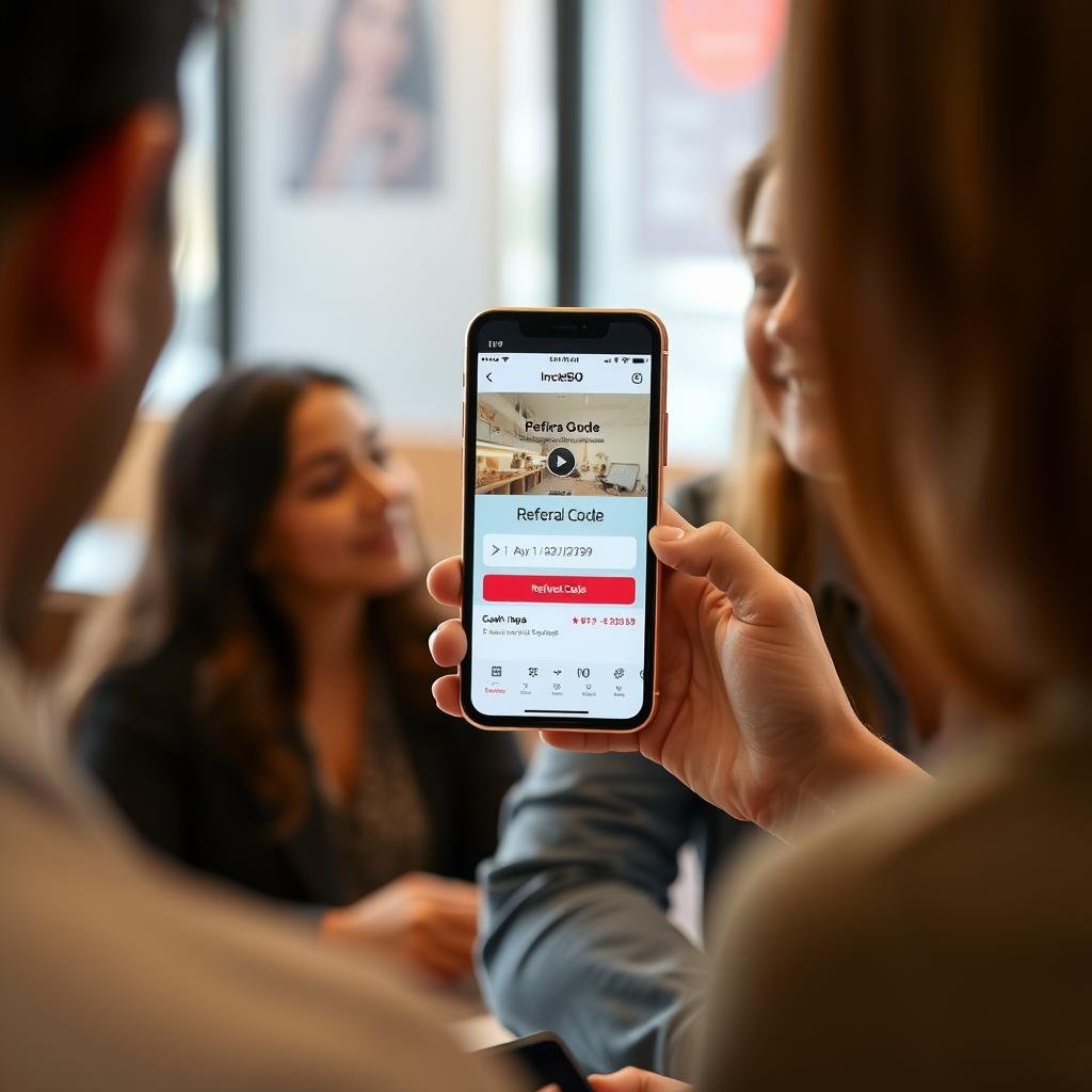 Persona che invita amici a una piattaforma