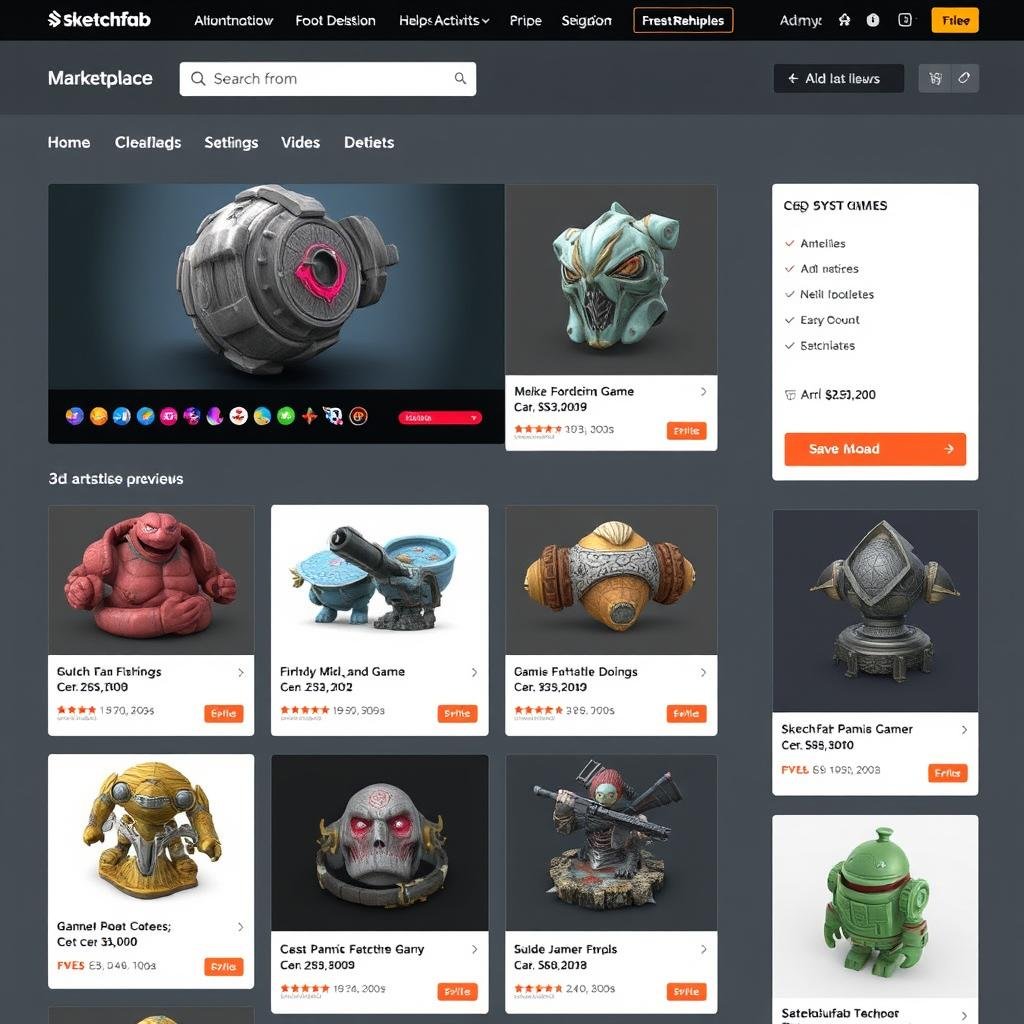 Sketchfab: piattaforma per vendere modelli 3D per giochi nel 2025
