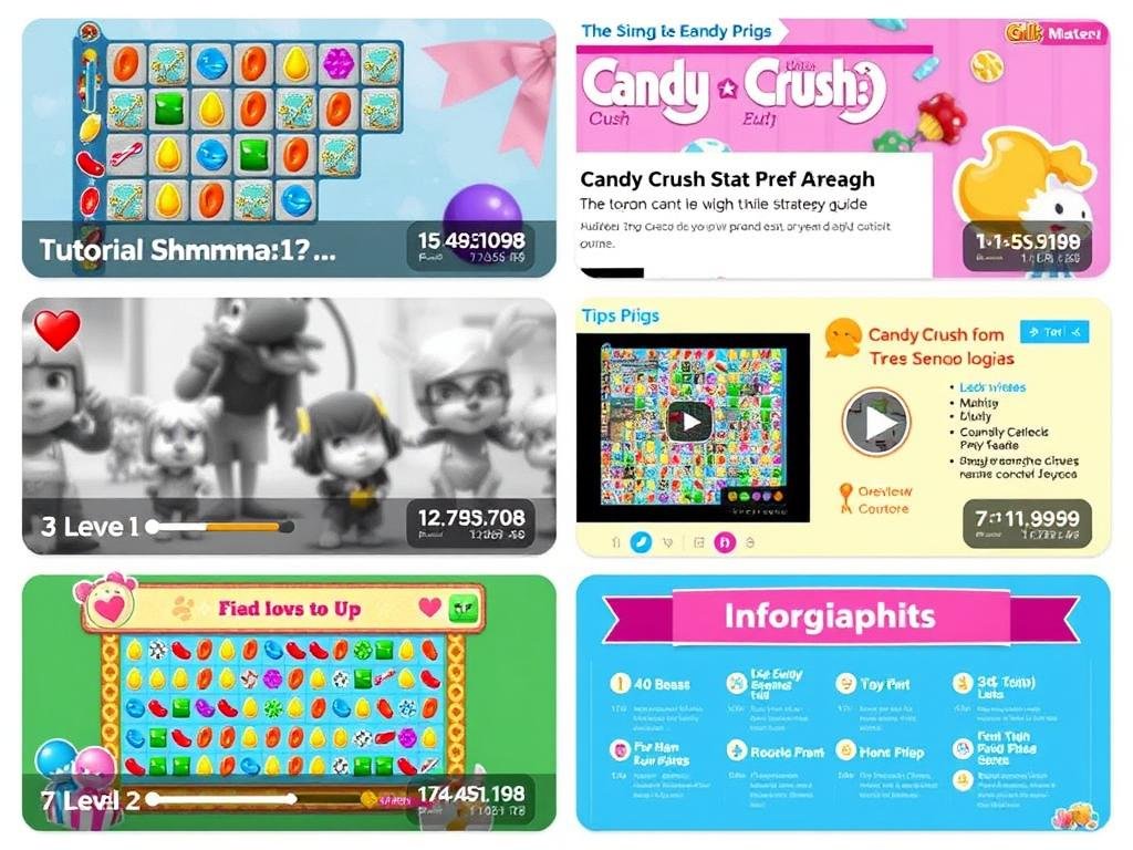 Diversi tipi di contenuti su Candy Crush che generano visualizzazioni