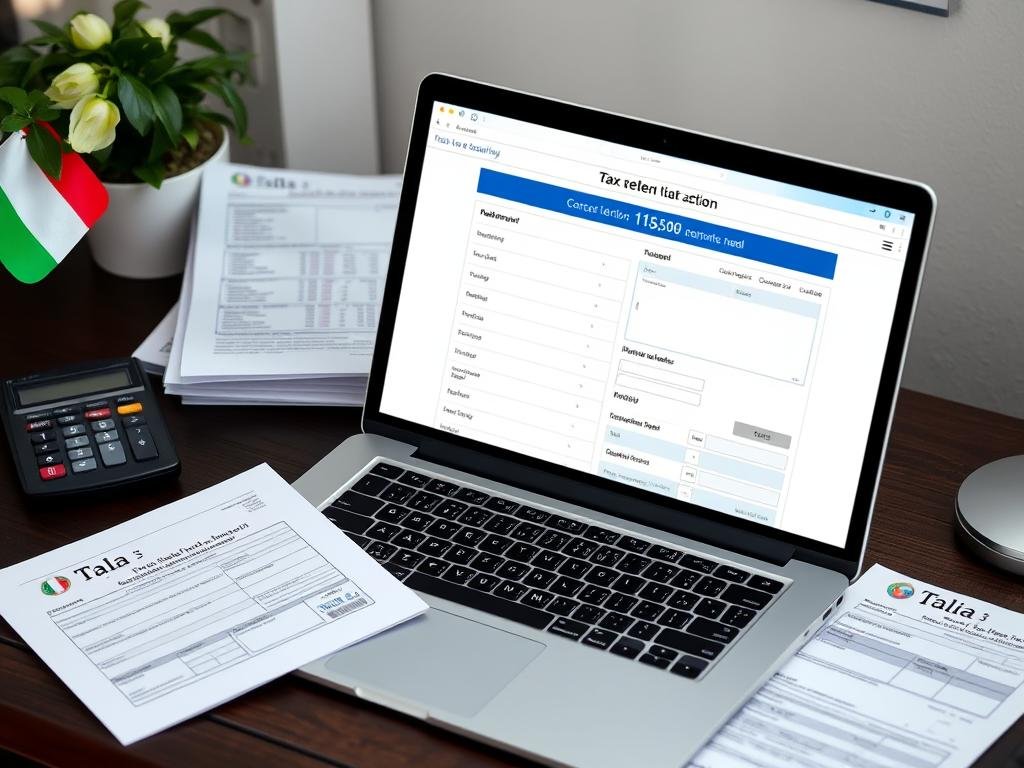 Documenti fiscali e calcolatrice per dichiarare guadagni online