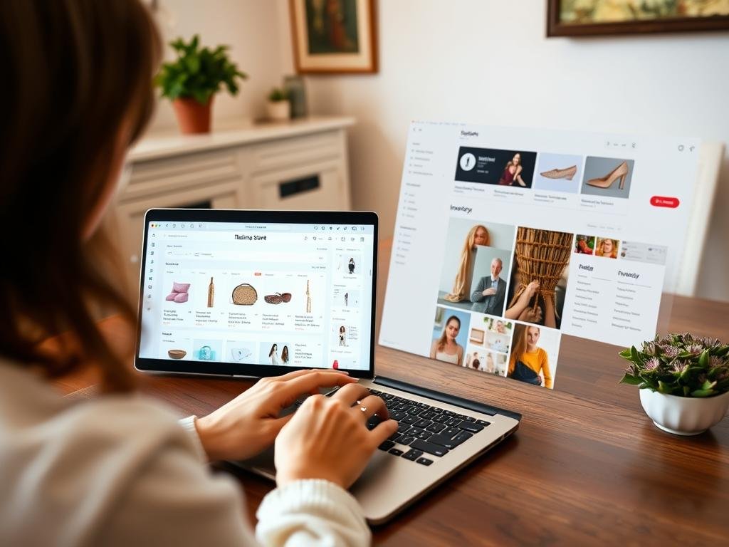 Persona che gestisce un negozio online