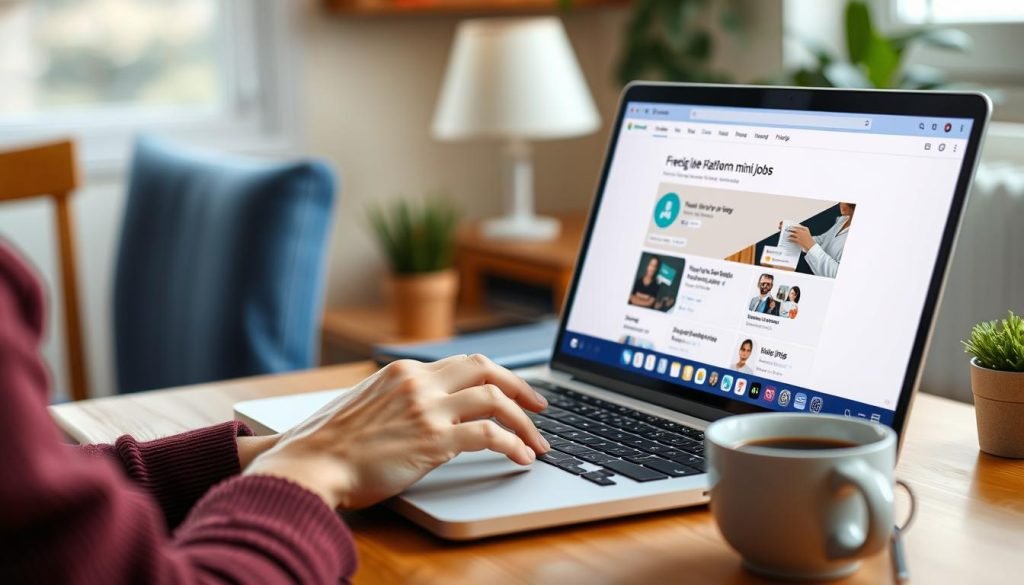 Persona che lavora al computer offrendo servizi freelance per guadagnare 1 euro al giorno Persona che lavora al computer offrendo servizi freelance per guadagnare 1 euro al giorno