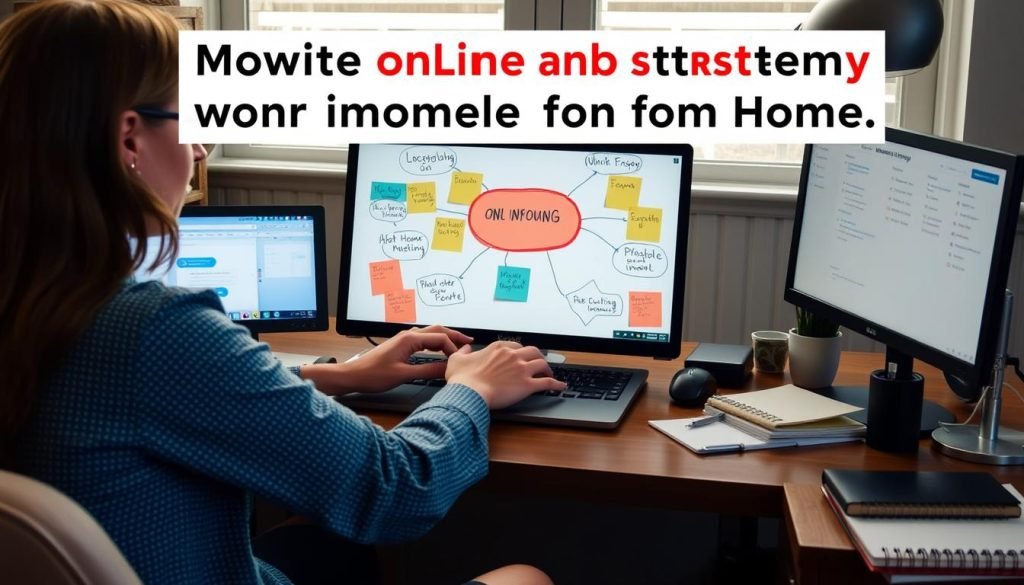 Persona che pianifica strategie per massimizzare i guadagni online da casa senza investire