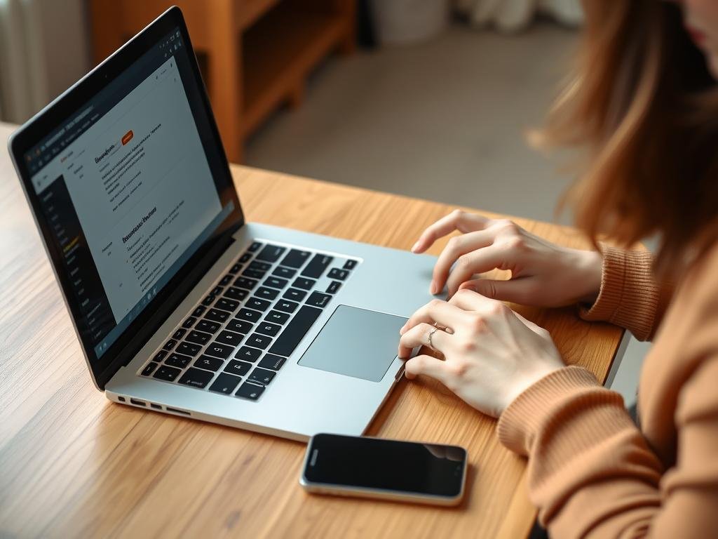 Persona che svolge micro-lavori online per guadagnare da casa senza investire