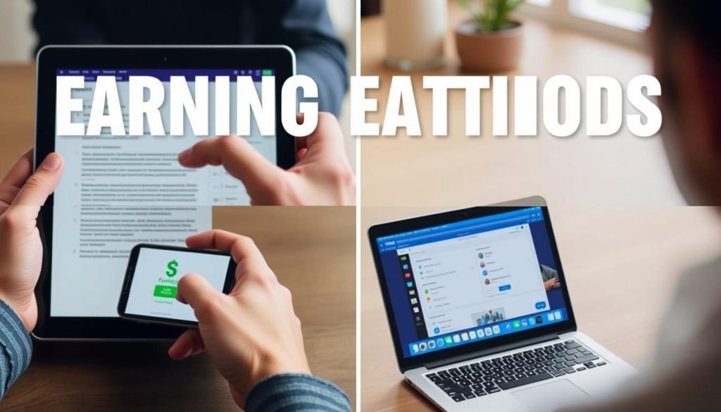 Persona che utilizza diverse strategie combinate per guadagnare 1 euro al giorno Persona che utilizza diverse strategie combinate per guadagnare 1 euro al giorno