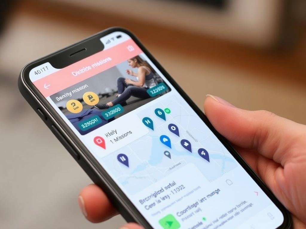 Schermata dell'app BeMyEye con missioni disponibili