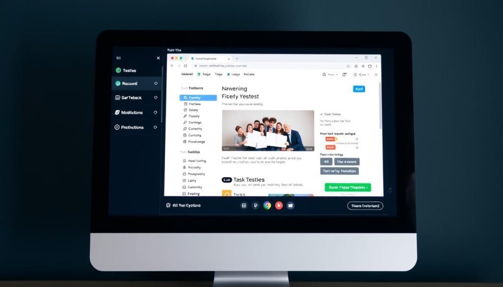 Schermata di un test di usabilità di un sito web con feedback