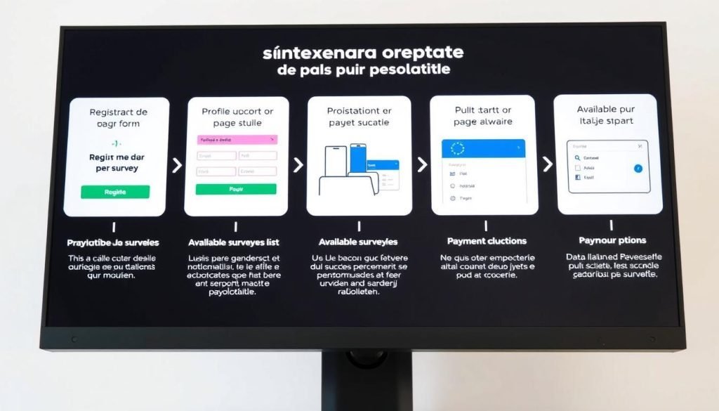 Schermata passo-passo per iniziare con i sondaggi retribuiti