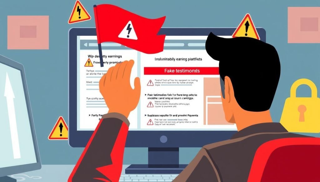 Segnali di allarme per riconoscere truffe nel guadagnare vedendo pubblicità