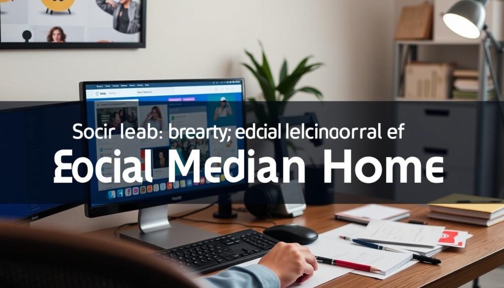 Social media manager che lavora da casa per guadagnare online senza investire